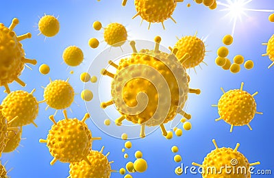 Virus bacteria, infection cell vector images, Free image. Stock Photo